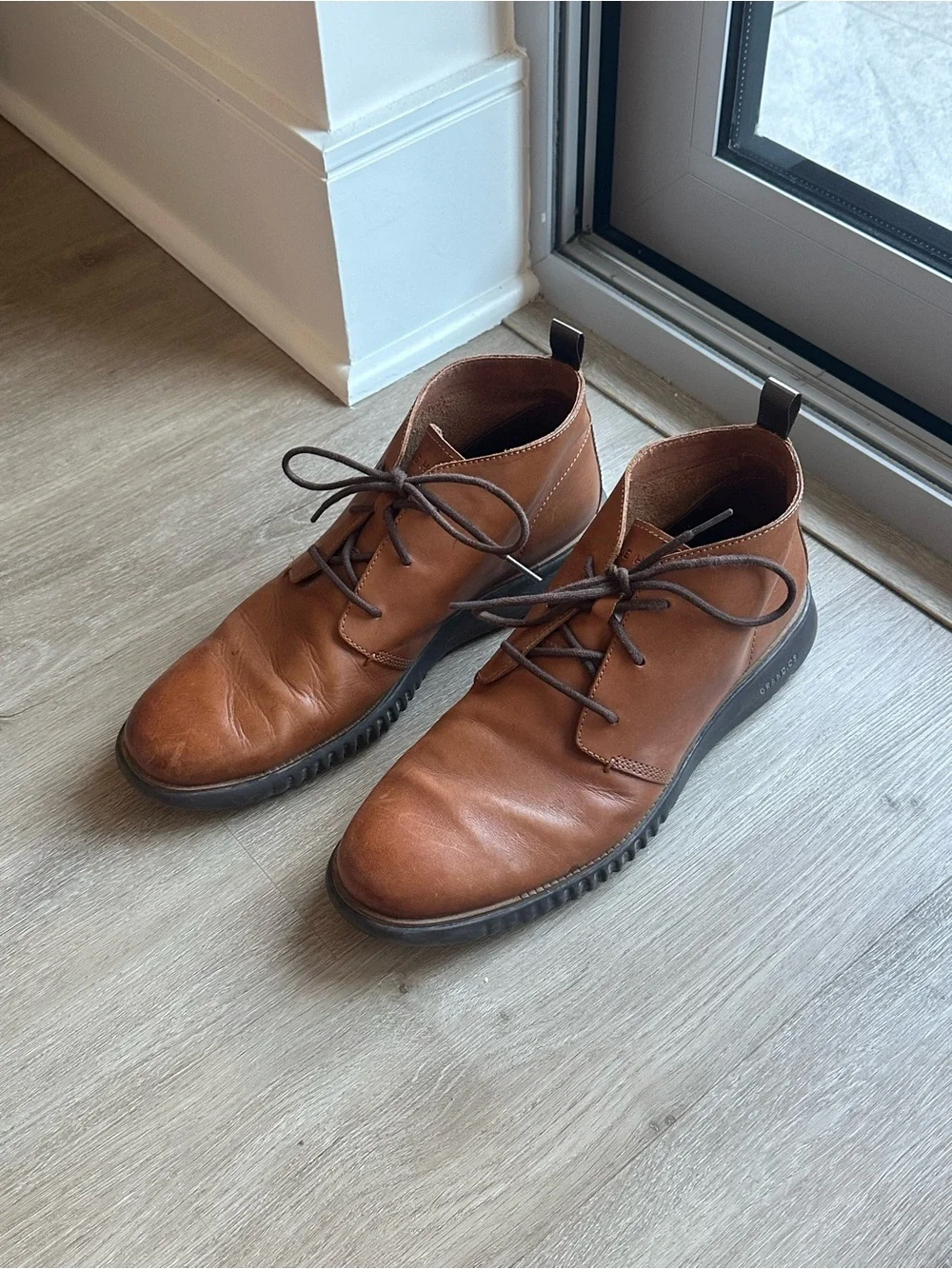 Cole Haan Leather Chukka Boots in Brown - Men's Casual Lace-Up size 10